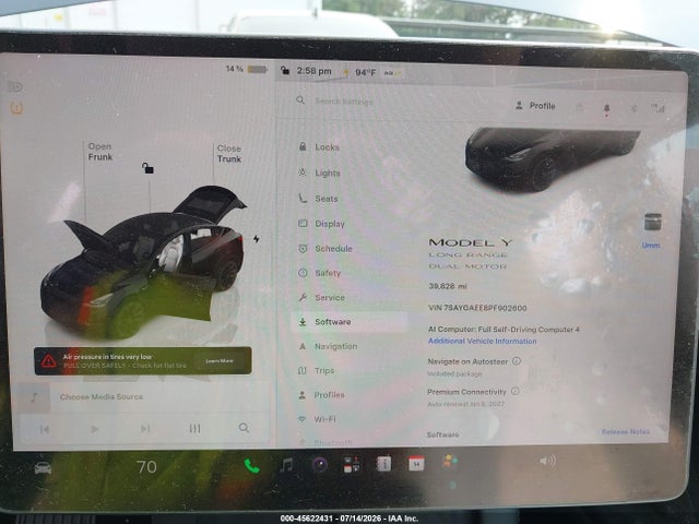Auction sale of the 2023 Tesla Model Y Awd/long Range Dual Motor All-wheel Drive, vin: 7SAYGAEE8PF902600, lot number: 45622431