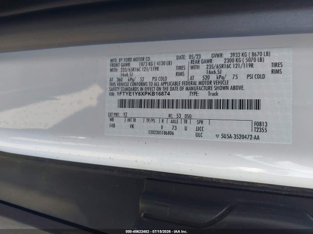 Ford Transit T-150 2023 1FTYE1Y8XPKB16874 Image 9