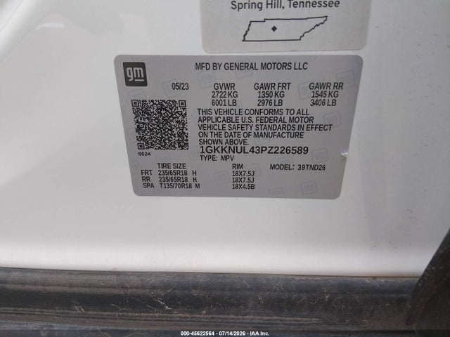 GMC Acadia Awd Slt 2023 1GKKNUL43PZ226589 Image 9