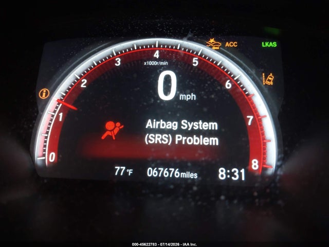 45622783 :رقم المزاد ، 2HGFC1E55LH707432 vin ، 2020 Honda Civic Si Sedan مزاد بيع