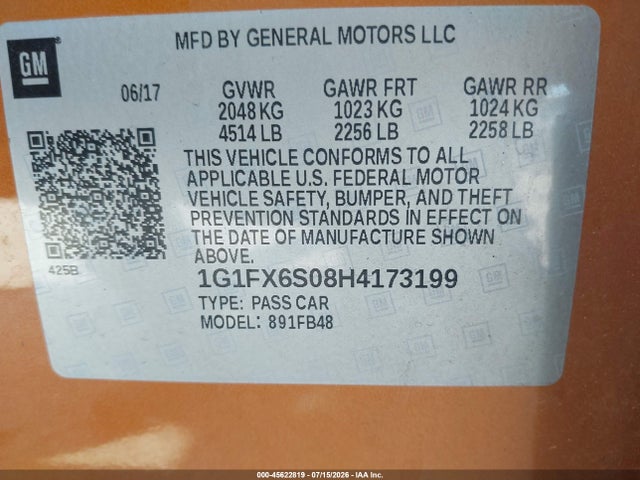 Chevrolet Bolt Ev Premier 2017 1G1FX6S08H4173199 Image 9