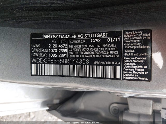 2011 Mercedes-benz C 300 Sport 4matic მანქანა იყიდება აუქციონზე, vin: WDDGF8BB5BR164858, აუქციონის ნომერი: 45622843