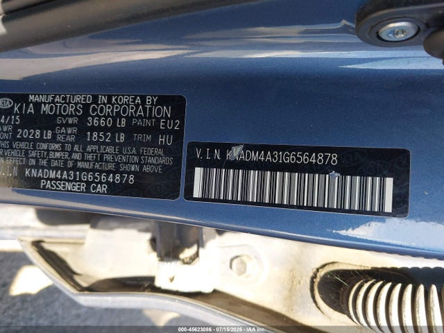 KIA RIO LX 2016 KNADM4A31G6564878 Image 9