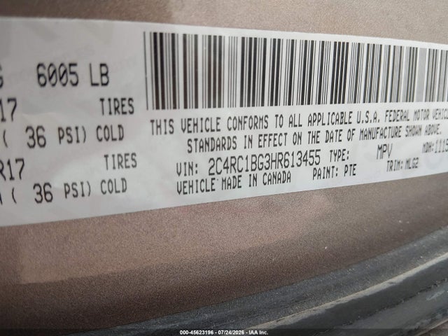 Chrysler Pacifica Touring-l 2017 2C4RC1BG3HR613455 Image 9