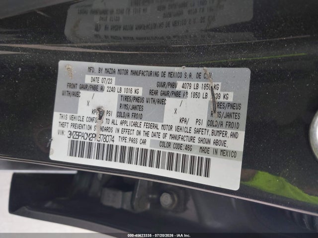 3MZBPACM2PM378074 Mazda Mazda3 2.5 S Preferred
