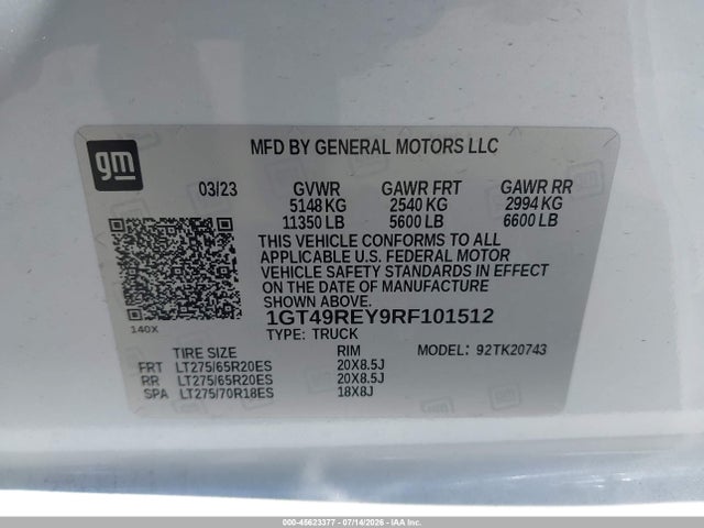 1GT49REY9RF101512 GMC Sierra 2500hd 4wd Standard Bed Denali