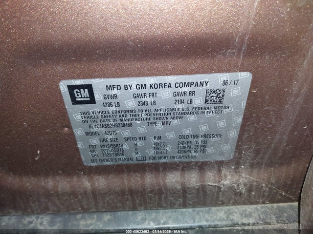 Продаж на аукціоні авто 2017 Buick Encore Preferred, vin: KL4CJASB2HB230468, номер лоту: 45623462