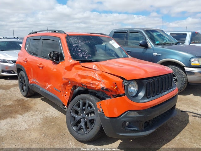 2018 Jeep Renegade Altitude Fwd მანქანა იყიდება აუქციონზე, vin: ZACCJABHXJPH23451, აუქციონის ნომერი: 45623528