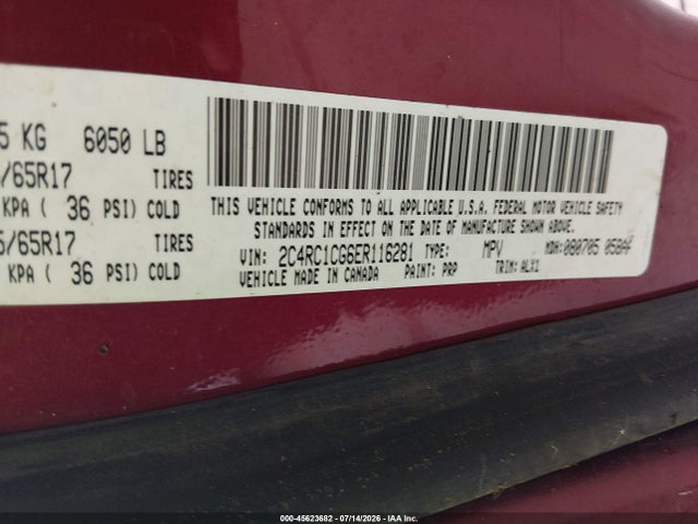 2C4RC1CG6ER116281 Chrysler Town &amp; Country Touring-l