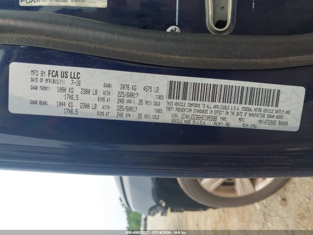 Продажа на аукционе авто 2017 Jeep Compass Latitude, vin: 1C4NJDEB6HD105568, номер лота: 45623737