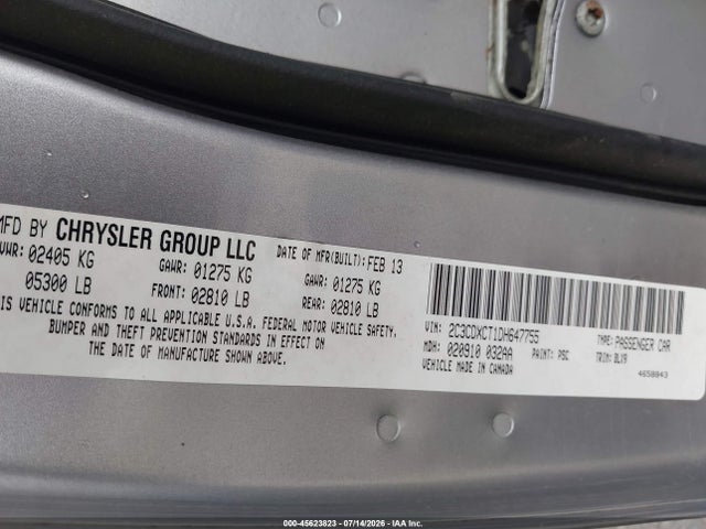 Продаж на аукціоні авто 2013 Dodge Charger R/t Plus, vin: 2C3CDXCT1DH647755, номер лоту: 45623823