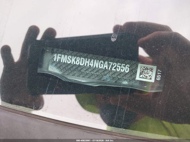 45623861 :رقم المزاد ، 1FMSK8DH4NGA72556 vin ، 2022 Ford Explorer Xlt مزاد بيع