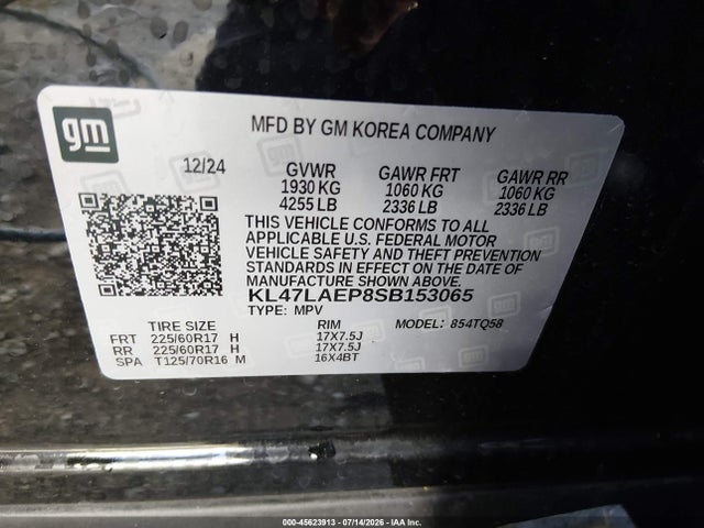 Продажа на аукционе авто 2025 Buick Envista Preferred Fwd, vin: KL47LAEP8SB153065, номер лота: 45623913