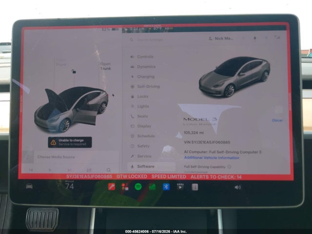 Продажа на аукционе авто 2018 Tesla Model 3 Long Range/mid Range, vin: 5YJ3E1EA5JF060865, номер лота: 45624006