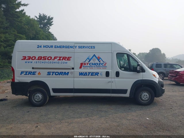 45624115 :رقم المزاد ، 3C6LRVDG3SE557588 vin ، 2025 Ram Promaster 2500 Tradesman High Roof 159 Wb W/pass Seat مزاد بيع