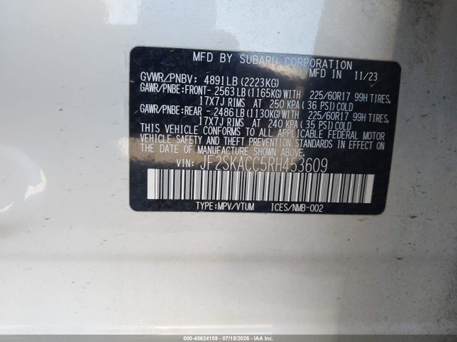 Subaru Forester Premium 2024 JF2SKACC5RH453609 Image 9
