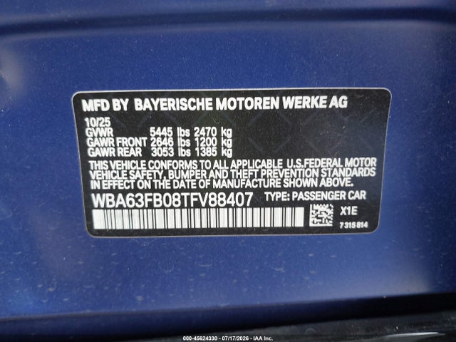 WBA63FB08TFV88407 BMW M440i Gran Coupe Xdrive