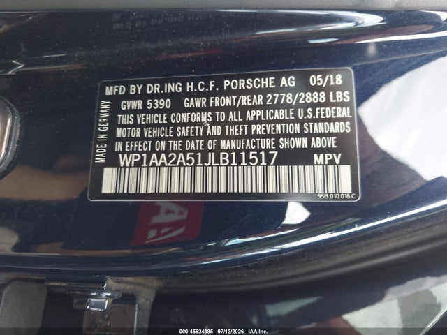 WP1AA2A51JLB11517 Porsche Macan