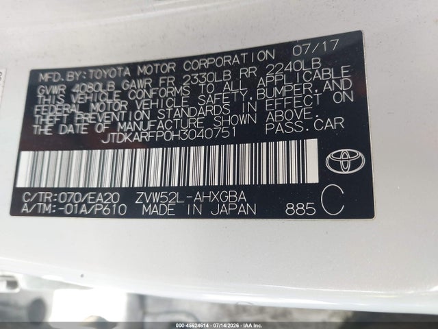 Toyota Prius Prime Premium 2017 JTDKARFP0H3040751 Image 9