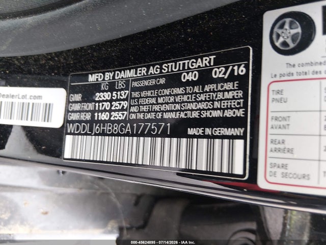 2016 Mercedes-benz Cls 400 4matic მანქანა იყიდება აუქციონზე, vin: WDDLJ6HB8GA177571, აუქციონის ნომერი: 45624895