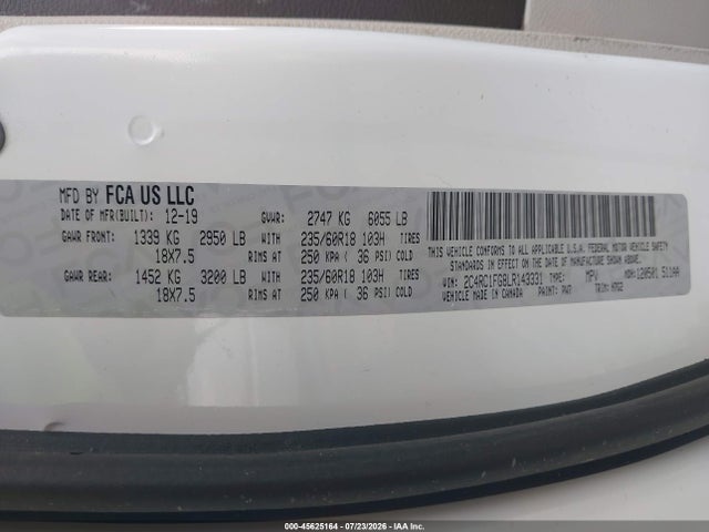 Chrysler Pacifica Touring 2020 2C4RC1FG8LR143331 Image 9
