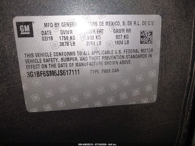 Chevrolet Cruze Premier Auto 2018 3G1BF6SM6JS617111 Image 9