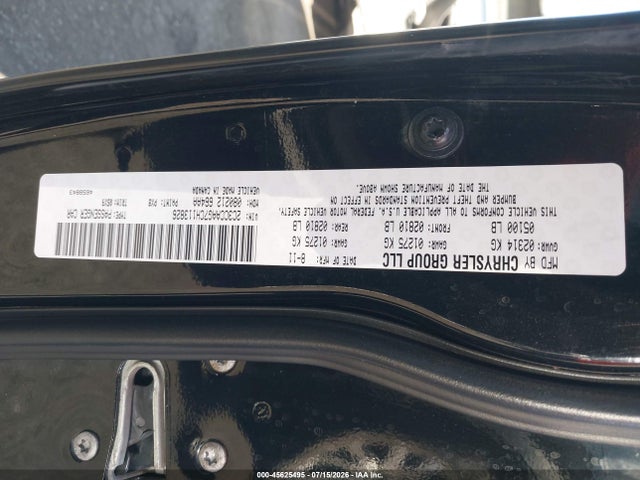 Продажа на аукционе авто 2012 Chrysler 300, vin: 2C3CCAAG7CH113826, номер лота: 45625495
