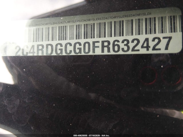 Dodge Grand Caravan Sxt 2015 2C4RDGCG0FR632427 Image 9