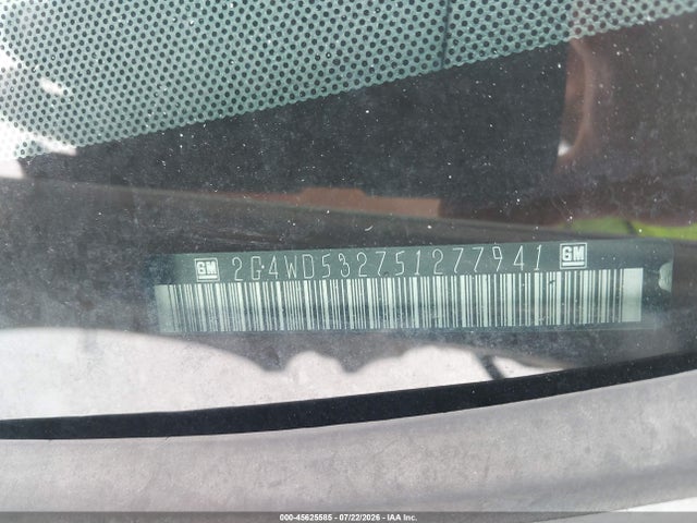 45625585 :رقم المزاد ، 2G4WD532751277941 vin ، 2005 Buick Lacrosse Cxl مزاد بيع