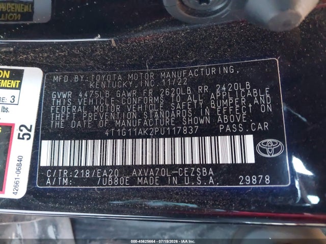 Toyota CAMRY SE 2023 4T1G11AK2PU117837 Image 9