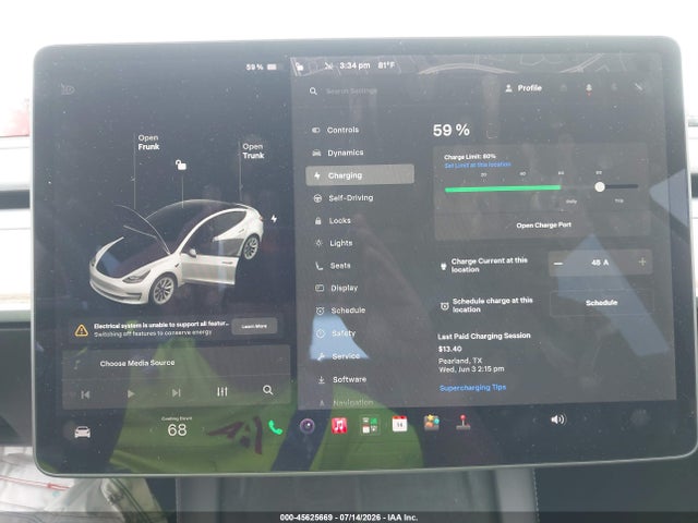 Aukcja sprzedaży 2022 Tesla Model 3 Long Range Dual Motor All-wheel Drive, vin: 5YJ3E1EB9NF119642, numer aukcji: 45625669