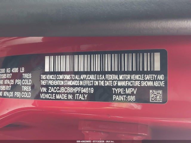 Jeep Renegade Trailhawk 2017 ZACCJBCB8HPF94619 Image 9