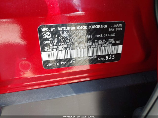 Mitsubishi Outlander 2024 JA4J3VA8XRZ069889 Image 23
