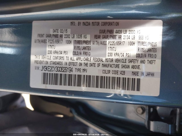 Mazda Cx-5 Touring 2016 JM3KE2CY3G0629194 Image 9