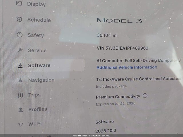 Продажа на аукционе авто 2023 Tesla Model 3 Rear-wheel Drive, vin: 5YJ3E1EA1PF489963, номер лота: 45625827