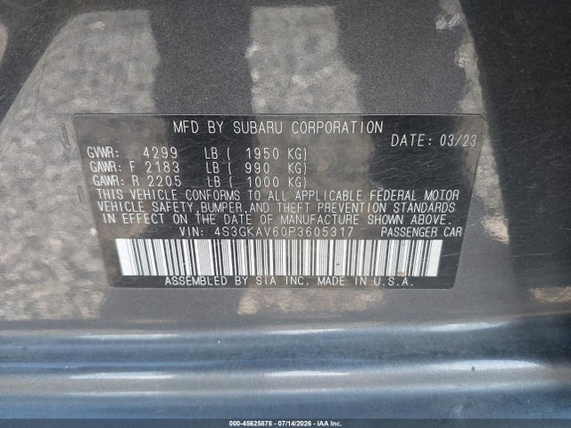 Subaru Impreza Premium 2023 4S3GKAV60P3605317 Image 9