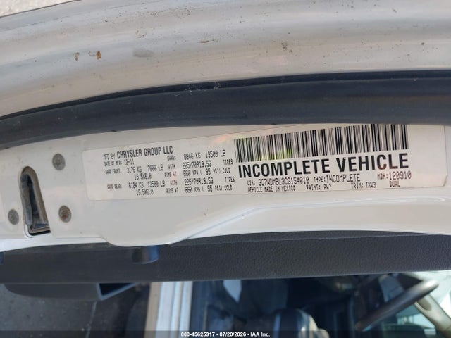Продаж на аукціоні авто 2012 Ram 5500 Chassis St/slt, vin: 3C7WDMBL3CG154010, номер лоту: 45625917