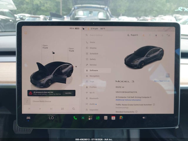 2023 Tesla Model 3 Rear-wheel Drive მანქანა იყიდება აუქციონზე, vin: 5YJ3E1EAXPF627175, აუქციონის ნომერი: 45626013