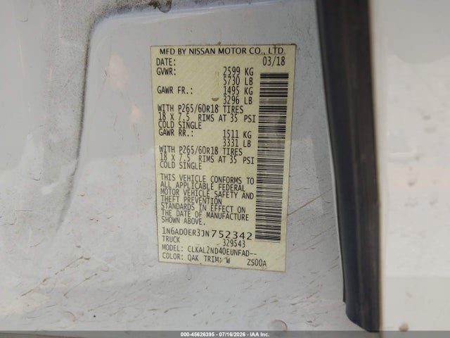 Nissan Frontier Sv 2018 1N6AD0ER3JN752342 Image 9
