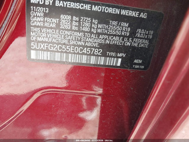 Aukcja sprzedaży 2014 Bmw X6 Xdrive35i, vin: 5UXFG2C55E0C45782, numer aukcji: 45626495