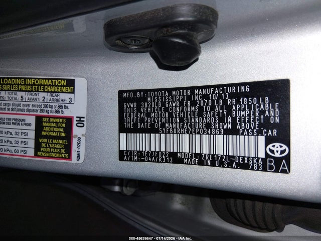 Toyota Corolla S Plus 2014 5YFBURHE7EP034869 Image 9
