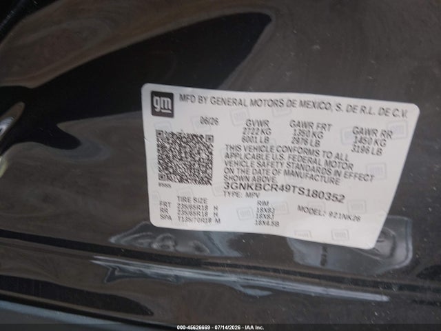 Chevrolet Blazer Lt 2026 3GNKBCR49TS180352 Image 9