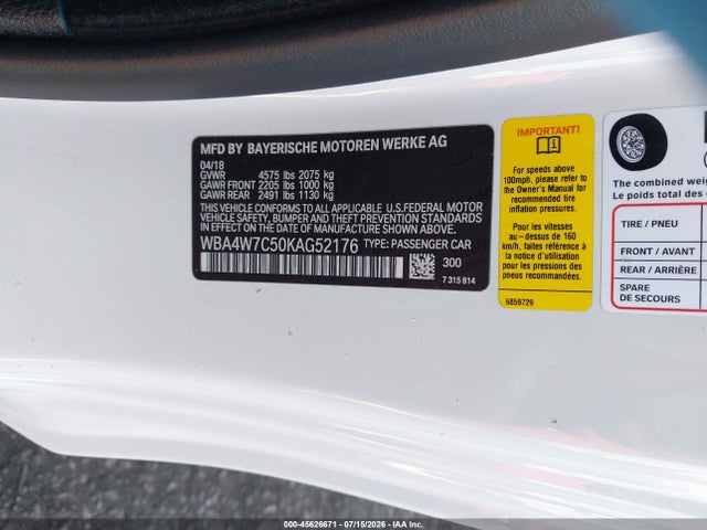 BMW 440I 2019 WBA4W7C50KAG52176 Image 9