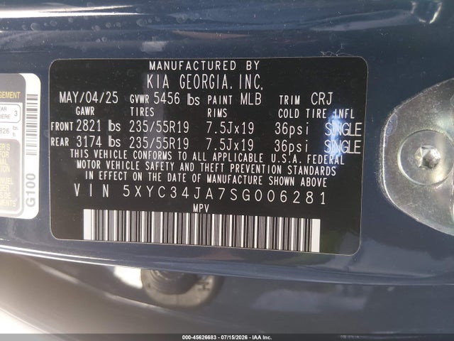 KIA Ev6 Wind Rwd 2025 5XYC34JA7SG006281 Image 9
