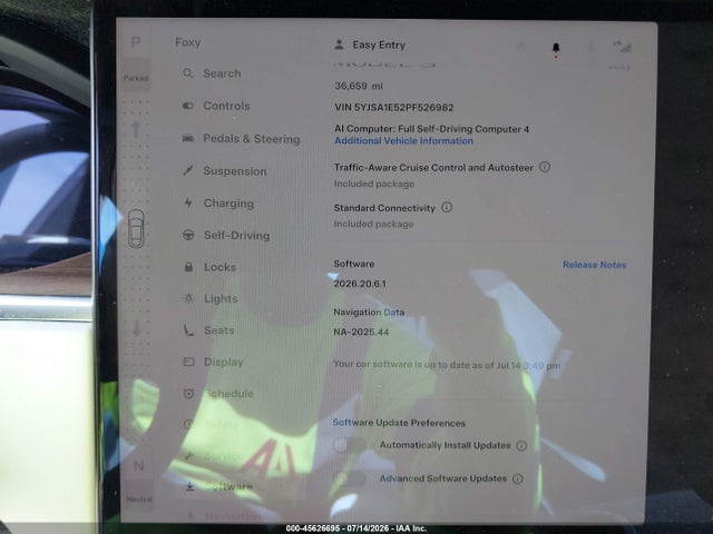 Aukcja sprzedaży 2023 Tesla Model S, vin: 5YJSA1E52PF526982, numer aukcji: 45626695
