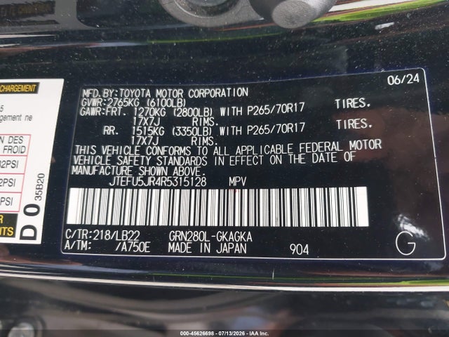 Toyota 4runner Sr5 Premium 2024 JTEFU5JR4R5315128 Image 9