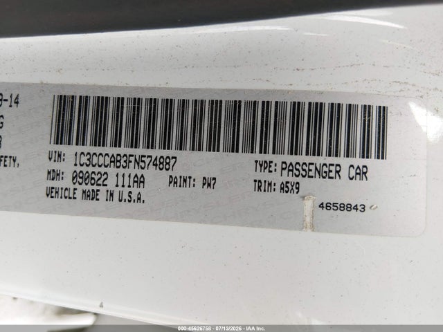 Chrysler 200 Limited 2015 1C3CCCAB3FN574887 Image 9