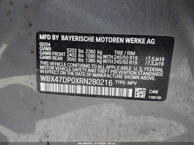 BMW X3 Sdrive30i 2024 WBX47DP0XRN280216 Image 9