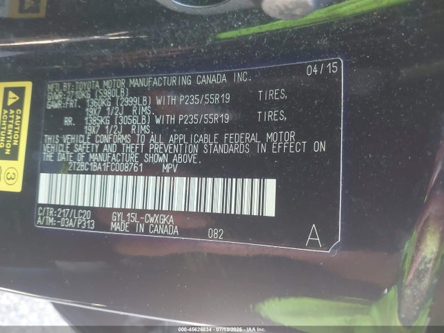 Aukcja sprzedaży 2015 Lexus Rx 450h, vin: 2T2BC1BA1FC008761, numer aukcji: 45626834