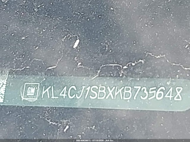 45626873 :رقم المزاد ، KL4CJ1SBXKB735648 vin ، 2019 Buick Encore Fwd Sport Touring مزاد بيع